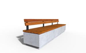 mobilier stradal, sezuturi, beton, beton finisat, partea de sus a zidului, spatar din lemn, scaune din lemn