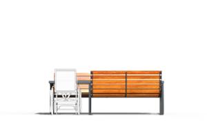 mobilier stradal, sezuturi, set picnic, accesibil pentru persoane cu handicap, spatar din lemn, scaune din lemn