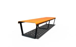 mobilier stradal, banca, fata-dubla, scaune din otel
