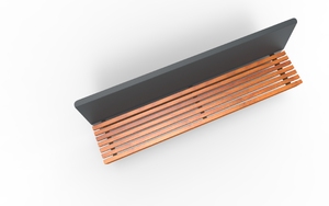 mobilier stradal, sezuturi, modular, spatar din otel, scaune din lemn