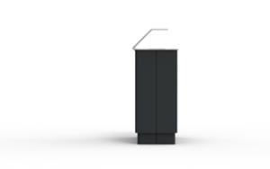 mobilier stradal, cos de gunoi, rectangular, segregare completa