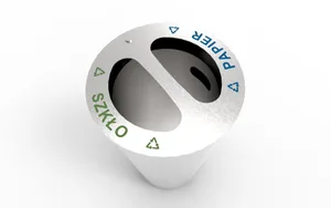 mobilier stradal, cos de gunoi, logo, scrumiera mica, segregare completa, segregarea preliminara