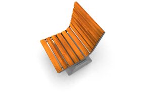 mobilier stradal, sezuturi, beton, beton finisat, scaun, pentru o singura persoana, modular, spatar din lemn, scaune din lemn