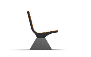 mobilier stradal, sezuturi, beton, beton finisat, scaun, pentru o singura persoana, modular, spatar din lemn, scaune din lemn