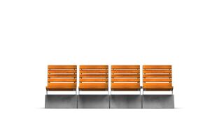 mobilier stradal, sezuturi, beton, beton finisat, scaun, pentru o singura persoana, modular, spatar din lemn, scaune din lemn