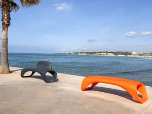 mobilier stradal, ławka, polietylen