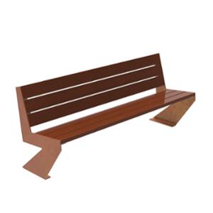 mobilier stradal, ławka, corten