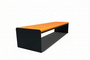 mobilier stradal, banca, fata-dubla, scaune din otel