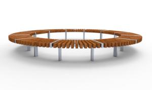 mobilier stradal, banca, scaune din lemn, curbat