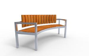 mobilier stradal, pret per 1 metru, lungimea masurata pe partea mai lunga, sezuturi, spatar din lemn, curbat, scaune din lemn
