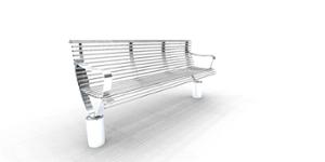 mobilier stradal, sezuturi, scaune din otel, spatar din otel, cotiera, logo
