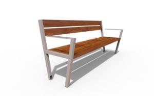 mobilier stradal, sezuturi, scaune din lemn, spatar din lemn, cotiera, logo