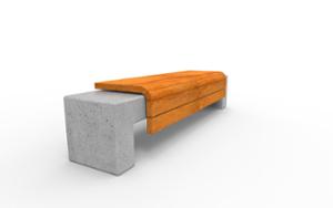 mobilier stradal, banca, beton, beton finisat, scaune din lemn