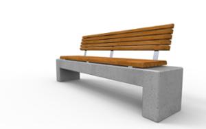 mobilier stradal, sezuturi, scaune din lemn, spatar din lemn, beton, beton finisat