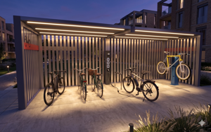 mobilier stradal, altele, stand de biciclete, acoperis pentru biciclete