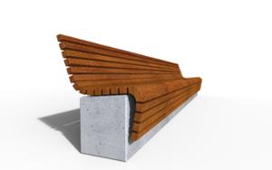 mobilier stradal, beton, beton finisat, sezuturi, partea de sus a zidului, spatar din lemn, scaune din lemn