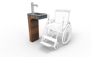 mobilier stradal, altele, accesibil pentru persoane cu handicap, cismea de baut, otel