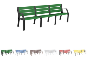 mobilier stradal, ławka, polietylen, eko