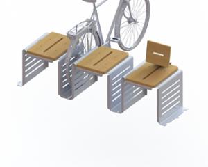 mobilier stradal, banca, sezuturi, modular, spatar din lemn, curbat, scaune din lemn
