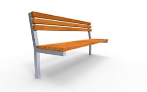 gatumöbler, bänk, ryggstöd av trä, sittplatser av trä