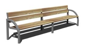 gatumöbler, bänk, armstöd, sittplatser av trä