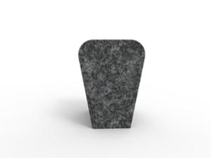 gatumöbler, papperskorg, granit, logo, säkerhetsaskkopp