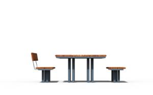 gatumöbler, bänk, bänk, picnic-set, bord