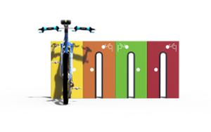 gatumöbler, cykelställ, gummiskydd, för hjul, flera ställ