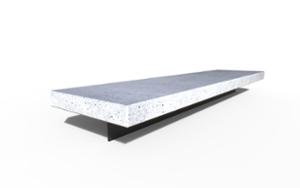 gatumöbler, bänk, betong, slät betong, betongbänk