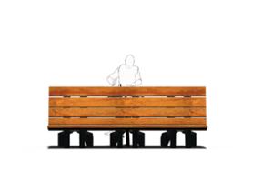 gatumöbler, bänk, bänk, cykelställ, enkel installation, för hjul, ryggstöd av trä, sittplatser av trä, bord för cyklister, bord, flera ställ, högt ryggstöd