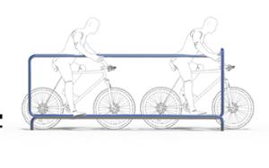 gatumöbler, övriga, cykelställ, cykelställ, stöd för cyklist