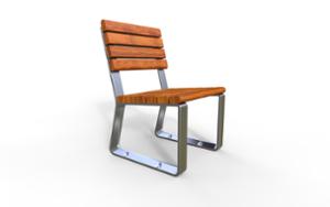gatumöbler, aluminium, för en person, bänk, odlew aluminiowy, ryggstöd av trä, armstöd, sittplatser av trä