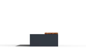 gatumöbler, planteringskärl, bänk, corten, sittplatser av trä