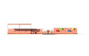 gatumöbler, övrigt, bänk, bänk, parklet