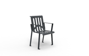 gatumöbler, chair, för en person, bänk, ryggstöd i stål, stålsits