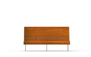 gatumöbler, bänk, ryggstöd av trä, armstöd, sittplatser av trä, retro, högt ryggstöd