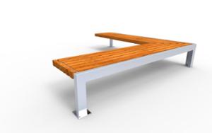 gatumöbler, bänk, sittplatser av trä, modulär