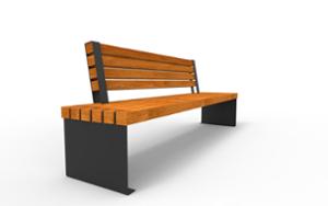 gatumöbler, bänk, sittplatser av trä, ryggstöd av trä