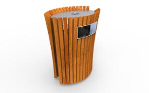 gatumöbler, papperskorg, dubbelsidig, sidoöppning, stor volym